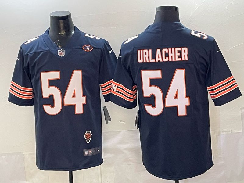 Men 2026 Chicago Bears #54 Urlacher blue 2th generation Nike Limited NFL Jersey style 003->chicago bears->NFL Jersey
